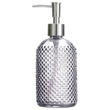 Elegante dispenser di sapone in vetro da appoggio, dispenser liquido ricaricabile e versatile con pompa in acciaio inossidabile antiruggine,