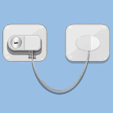 (White) Self-adhesive Child Safety Locks No Drilling Or Tools Cabinet Locks Child Safety Latches For Bedroom Kitchen