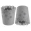 2Pcs Small Grey Plastic Garbage Storage Bin Desktop Trash Can 2