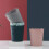 2Pcs Small Grey Plastic Garbage Storage Bin Desktop Trash Can 3