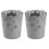 2Pcs Small Grey Plastic Garbage Storage Bin Desktop Trash Can 4