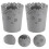 2Pcs Small Grey Plastic Garbage Storage Bin Desktop Trash Can 5