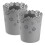 2Pcs Small Grey Plastic Garbage Storage Bin Desktop Trash Can 6