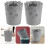2Pcs Small Grey Plastic Garbage Storage Bin Desktop Trash Can 7