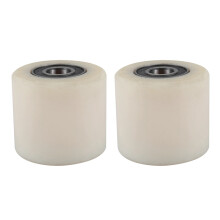 2X Obracanie Palety 80 X 70 Mm Nylon BeżOwy + Srebrny