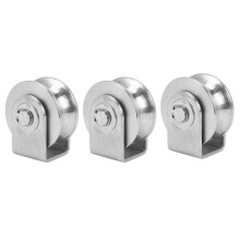 3X 2-Zoll-Rollenradlager U-Nut-Riemenscheiben RäDer Abnehmbares Hochleistungs-Rillenrad