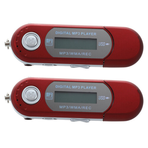 2X 8G Pen Drive MP3 Player FM Rosso Player
