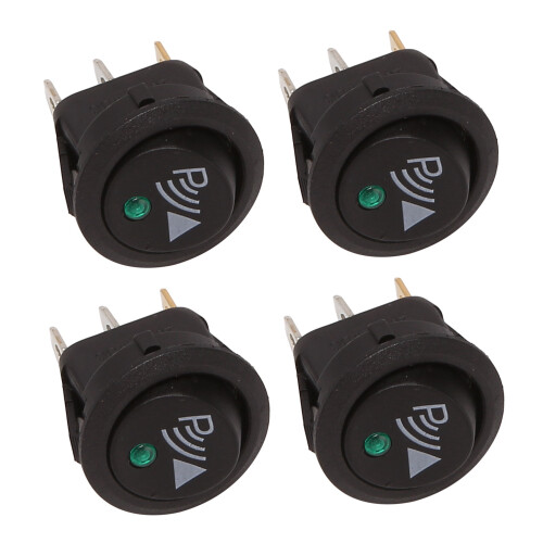 4X Round 3 Pin Rocker / Parking Off  Front Rear Walking Sensor