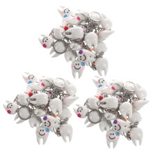 60 Piezas Llavero Llavero Colgante Diente Forma Lindo Regalo Dental