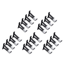 20 Pack Single Curtain Rod Brackets for Drapery Rod Aluminum Alloy Heavy Duty Curtain Rod Holders (Black)