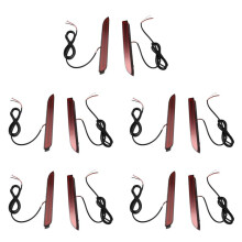 10X Led Car Rear Bumper Reflector Tail Brake Light Bar for Camry Reiz Wish Sienna Innova Isf(Two Functions)