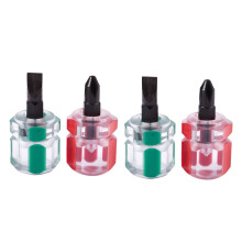4 Pcs Flat Phillips Screwdriver Screw Driver Short Small Split Repair Tools Kit Set Green+Red