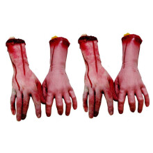 2X Horror Sangriento de Miedo Prop de Halloween Casa de Mano de Brazo de Tamaño Natural Cortada Falsa de 19 X 10.5cm