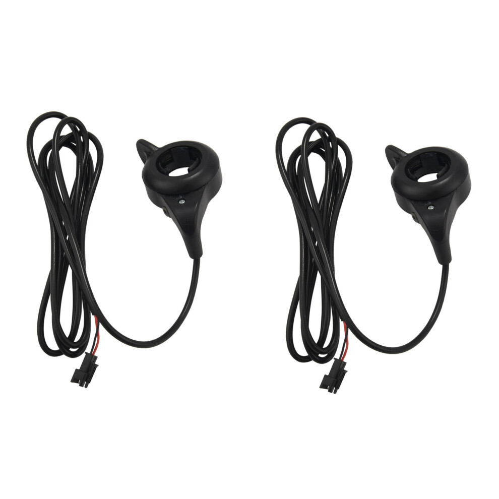 2X Ebike Electric Bicycle Thumb Throttle, Ft-21X Finger Throttle Accelerator, Speed Control 12-72V Universal 6032687760667