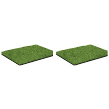 2X Kunstrasen, Professionelle Hundegrasmatte, Toilettentrainingsteppich, Großer Rasenteppich für Den Außenbereich, Terrassenrasen (80 X 100 cm)