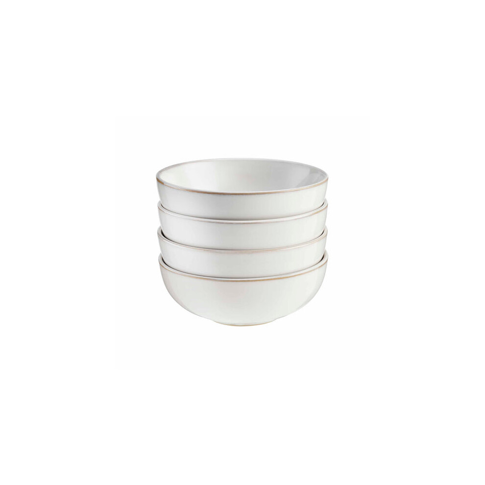 Cooks Professional Set Of 4 Nordic Stoneware Cereal Bowls | White