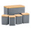 Cooks Professional Cooks Professional 5 Piece Square Kitchen Storage Set with Bamboo Lids | Dark Grey 1