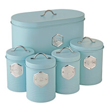 Cooks Professional 5 Piece Kitchen Storage Set | Blue / Silver