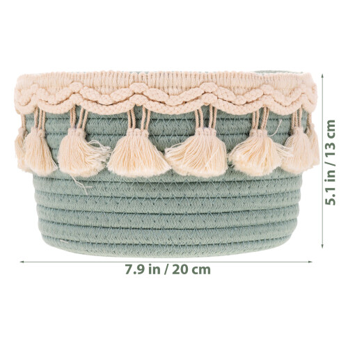 Wicker Trays For Decor Woven Storage Basket Cotton Rope 1pack 1