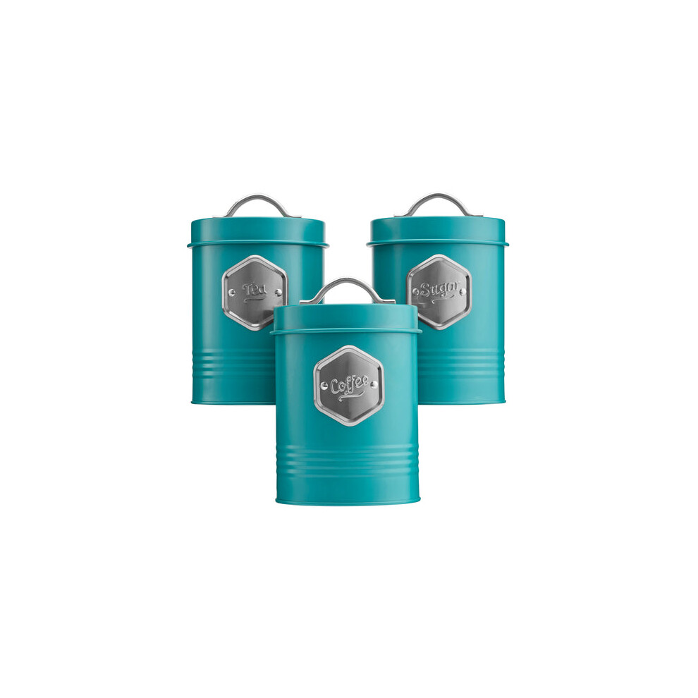 Cooks Professional 3 Piece Kitchen Storage Set | Teal / Silver