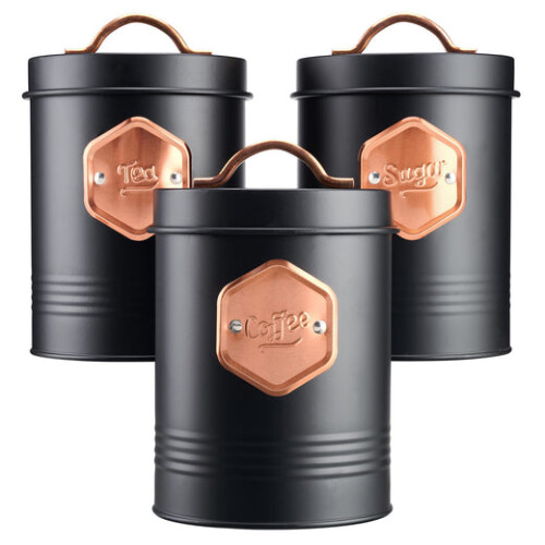 Cooks Professional Cooks Professional 3 Kitchen Storage Set | Black / Copper