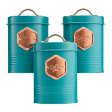 Cooks Professional 3 Piece Kitchen Storage Set | Teal / Copper