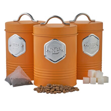 Cooks Professional 3 Piece Kitchen Storage Set | Orange / Silver