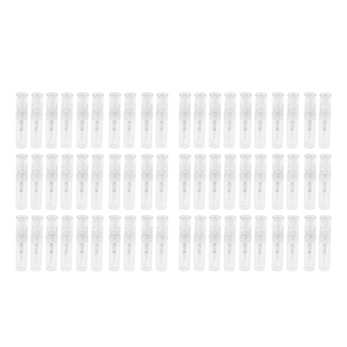 60Pcs Clear 2Ml Atomizer Plastic Bottle Spray Disposable Perfume Empty Sample Bottle for Travel Party