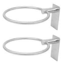 2X Handtuchring / Handtuchhalter - Selbstklebender Runder Handtuchhalter Handtuchhalter für Badezimmer, Edelstahl Silber