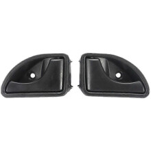 2 x Front Left and Right Door Handle for TWINGO/KANGOO (Black)