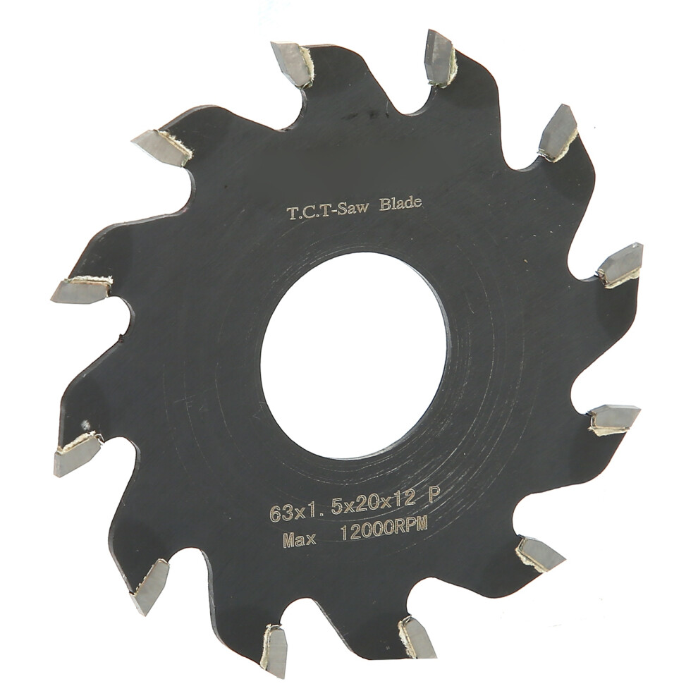 63X1.5x20x12 Steel Alloy Slotting Saw Blade For Wood, Metal, Plastic 8761377250864