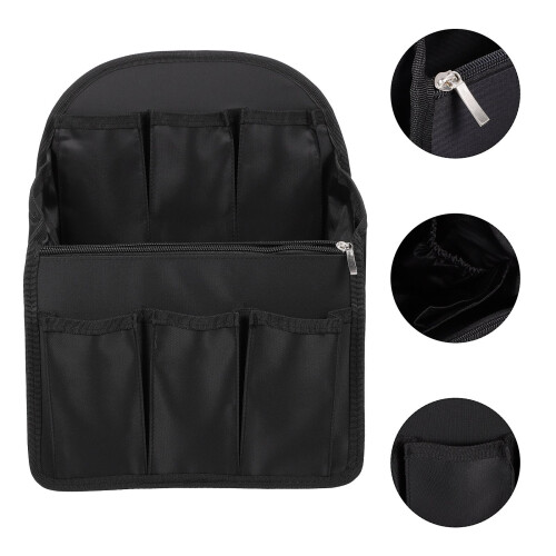 1St Mehrfachfach Geteilter Rucksack Organizer Einsatzbeutel (Schwarz) 1