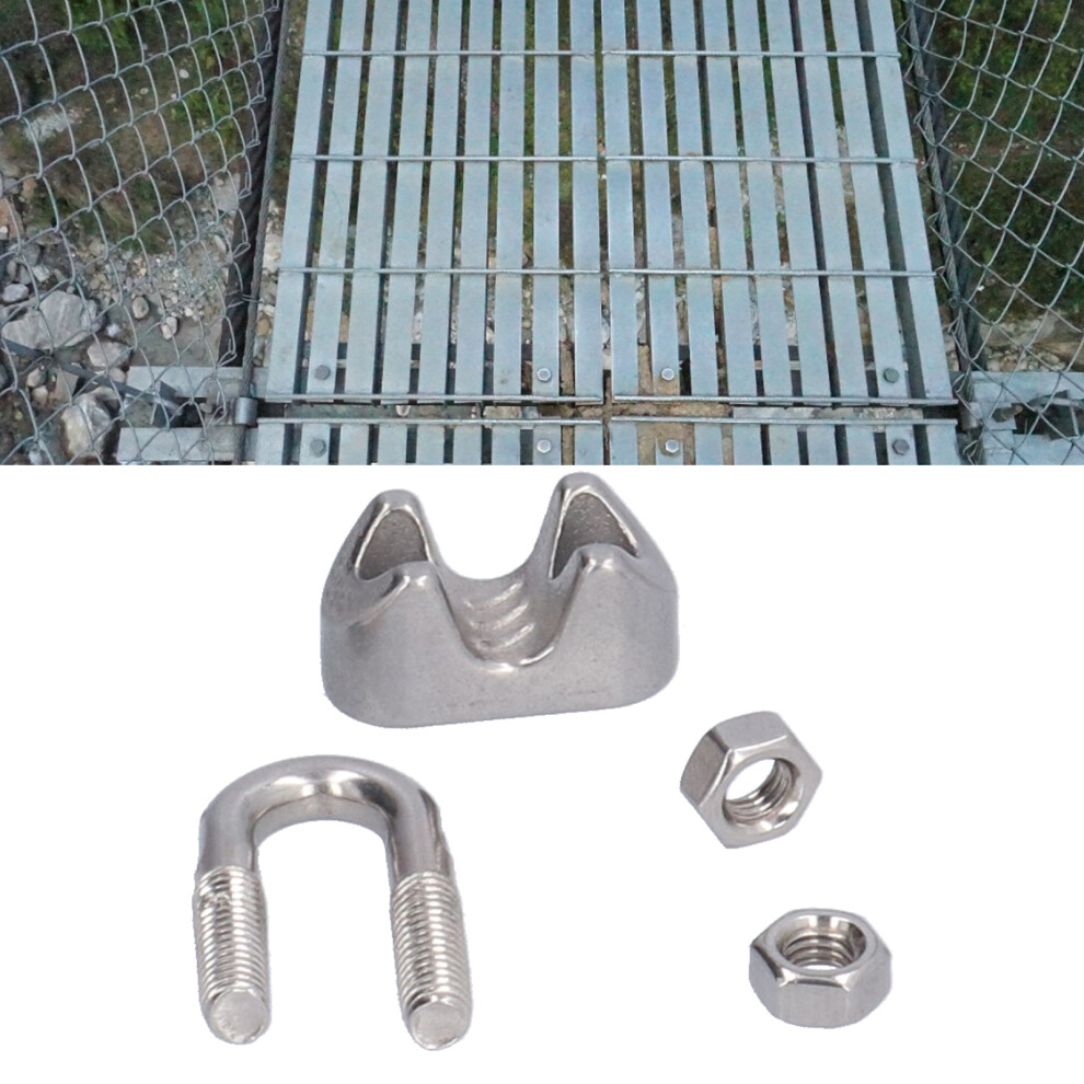 20Pcs M4 Stainless Steel Wire Rope Clamps, 4Mm Cable Fasteners 5011377254588