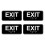 4pcs Exit Sign with Braille, 6x3in Emergency Exit Sign Plastic Exit Warning Signage with Adhesive Mounting Strips 1