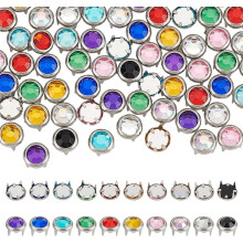 100Pcs10Colors alamă stras gheare mărgele 8mm moda Nailhead știfturi punk diamant țepi nituri rotunde gheare nituri Nailheads