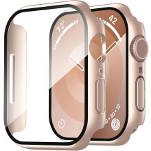 XiHAMA2Pack Hülle mit integriertem Displayschutz aus gehärtetem Glas, kompatibel mit Apple Watch Series 10, robuste PC-Hülle mit Rundumschutz