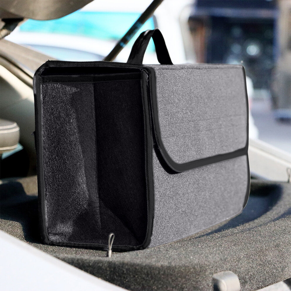 Car Trunk Organizer Foldable Storage Bag With Portable Handle And Magical Tape For Travel Car Seat Back Rear Storage Solution 9479868437074