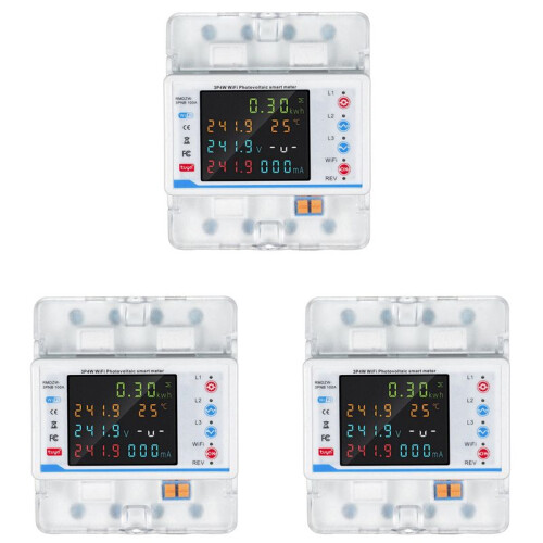 3X Tuya WiFi Intelligent Circuit Breaker Automatic Reclosure Protector 3P4W Power Meter Three Phase Reclosure