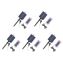 5X 1200mAh Solar Panel Control Box Kits Lithium Battery Panel for 3.7V 24V LED String Strip Lamp  Charging