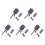 5X 1200mAh Solar Panel Control Box Kits Lithium Battery Panel for 3.7V 24V LED String Strip Lamp  Charging 1