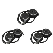 3X Suicen AX-698 Sport Hoofdtelefoon Ondersteuning 32G TF Card FM Radio Draagbare Draadloze Hoofdtelefoon Zwart
