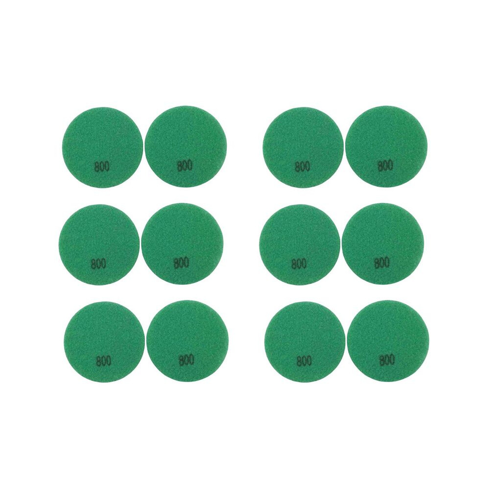 12 Pcs Diamond Floor Polishing Pads Resin Bond Terrazzo Floor Diameter 4 Inch, 800 Grit 6033952720843