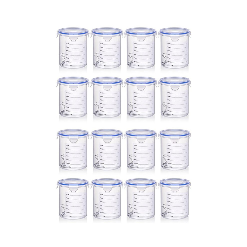 16 Sets Paint Container With Stainless Steel Mixing Touch Paint Cups With Lids Paint Storage Containers (800 Ml) 6032420258758