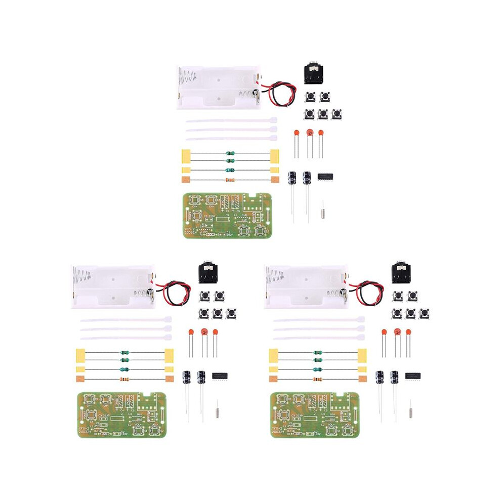 3X 76Mhz-108Mhz Stereo Fm Radio Receiver Module Fm Diy Electronic Soldering Kit Circuit Pcb Board Solder Practice 6032837165922