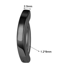 14g/16g roestvrijstalen navelpiercing met omgekeerde gebogen kliksluiting - zwart - 10 mm