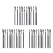 30 Pack CNC Router Bits 1/8 Inch Shank Spiral Upcut Router Bit Single Flute End Mill Set Milling Cutter Tungsten Steel
