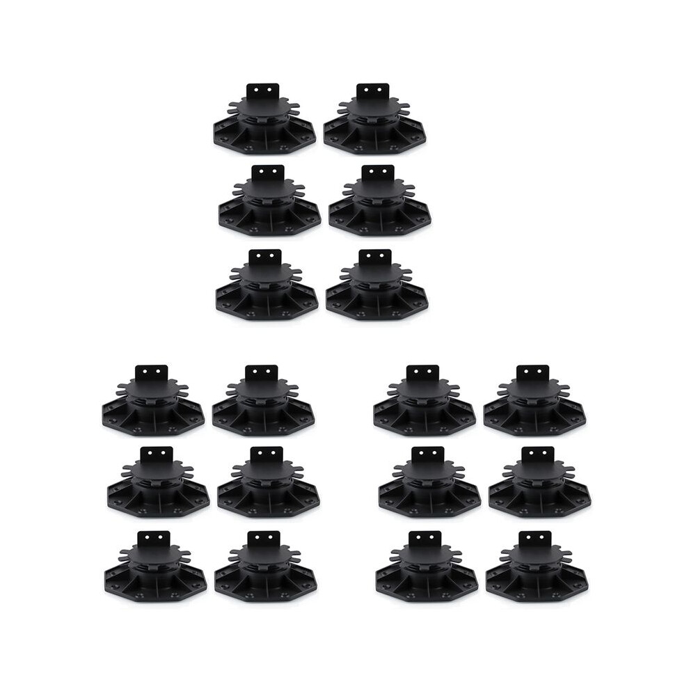 18 Pcs Joist Support Pedestals, Adjustable Decking & Flooring Support Pedestal For Deck, Timber Base 6032787186084