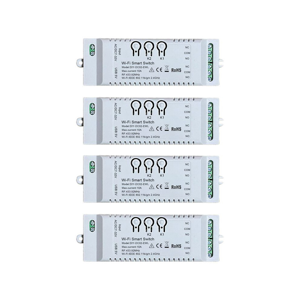 Photos - Radio / Clock 4X 2CH WiFi DIY Timer EWeLink 7-32V 2.4G WiFi+RF433+BT Home Automation Module for Alexa Home IFTT
