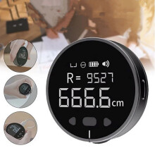 Digital rullande linjal elektroniskt mätverktyg för cylindriska oregelbundna ytor med display 5 enheter MM CM M IN FT för verktyg/kontor (svart),