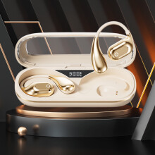 Bluetooth Headphones Earbuds, Wireless Bluetooth Headset 5.4 No In Ear Hanging Style Earphone LED Display Power Low Delay HD Call Office and Sports